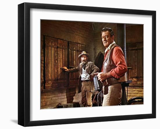 El Dorado, John Wayne, Arthur Hunnicut, 1967-null-Framed Photo