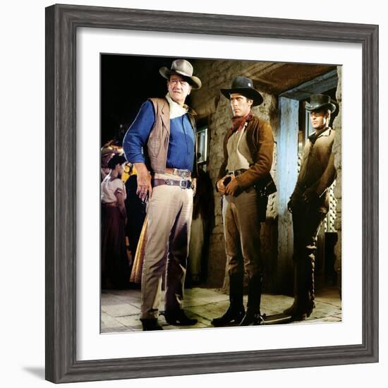 El Dorado, John Wayne, Christopher George, James Caan, 1967-null-Framed Photo