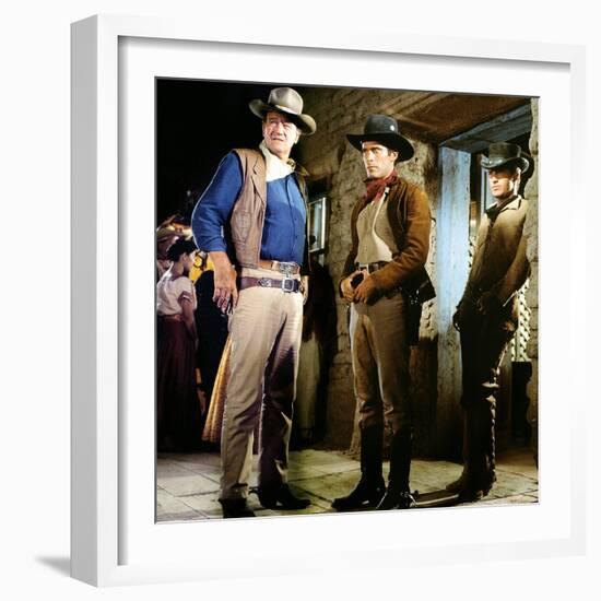 El Dorado, John Wayne, Christopher George, James Caan, 1967-null-Framed Photo