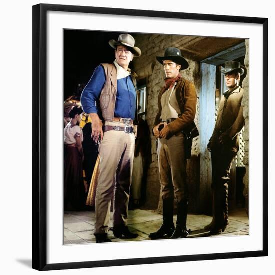 El Dorado, John Wayne, Christopher George, James Caan, 1967-null-Framed Photo