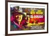 El Dorado, John Wayne, Robert Mitchum, Belgian Poster Art, 1967-null-Framed Art Print