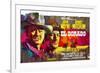 El Dorado, John Wayne, Robert Mitchum, Belgian Poster Art, 1967-null-Framed Premium Giclee Print