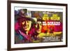 El Dorado, John Wayne, Robert Mitchum, Belgian Poster Art, 1967-null-Framed Premium Giclee Print