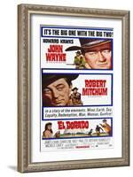 El Dorado, John Wayne, Robert Mitchum on Poster Art, 1966-null-Framed Art Print