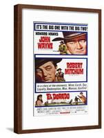 El Dorado, John Wayne, Robert Mitchum on Poster Art, 1966-null-Framed Art Print