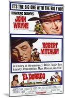 El Dorado, John Wayne, Robert Mitchum on Poster Art, 1966-null-Mounted Art Print