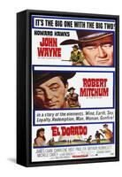 El Dorado, John Wayne, Robert Mitchum on Poster Art, 1966-null-Framed Stretched Canvas