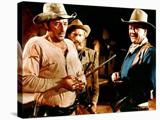 El Dorado, Robert Mitchum, Arthur Hunnicutt, John Wayne, 1967-null-Stretched Canvas