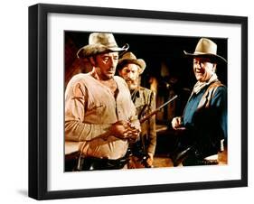 El Dorado, Robert Mitchum, Arthur Hunnicutt, John Wayne, 1967-null-Framed Photo