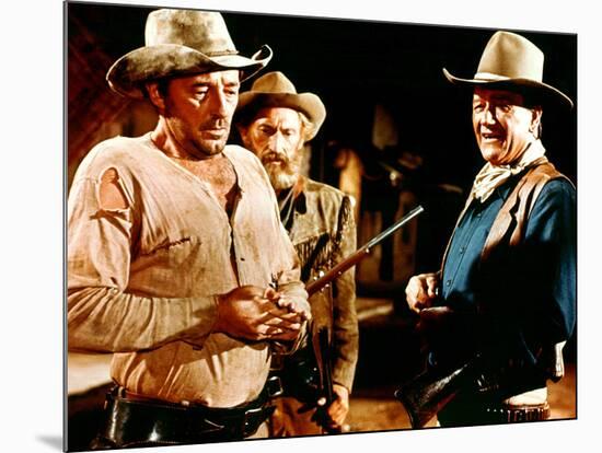 El Dorado, Robert Mitchum, Arthur Hunnicutt, John Wayne, 1967-null-Mounted Photo