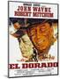 El Dorado, Robert Mitchum, John Wayne, French Poster Art, 1967-null-Mounted Art Print