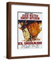 El Dorado, Robert Mitchum, John Wayne, French Poster Art, 1967-null-Framed Art Print