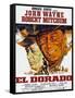 El Dorado, Robert Mitchum, John Wayne, French Poster Art, 1967-null-Framed Stretched Canvas