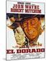 El Dorado, Robert Mitchum, John Wayne, French Poster Art, 1967-null-Mounted Art Print