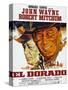 El Dorado, Robert Mitchum, John Wayne, French Poster Art, 1967-null-Stretched Canvas