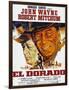 El Dorado, Robert Mitchum, John Wayne, French Poster Art, 1967-null-Framed Art Print