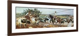 El Encierro, 1915, Spanish School-Joaquín Sorolla y Bastida-Framed Giclee Print