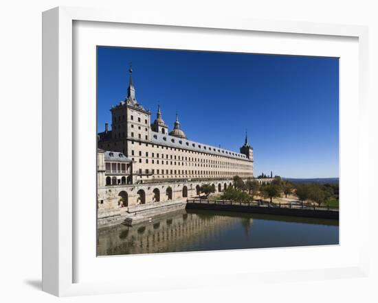 El Escorial Royal Monastery and Palace, San Lorenzo De El Escorial, Spain-Walter Bibikow-Framed Premium Photographic Print