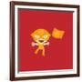 El Fuego Waving A Flag-null-Framed Giclee Print