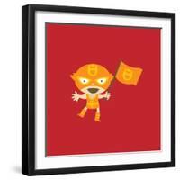 El Fuego Waving A Flag-null-Framed Premium Giclee Print