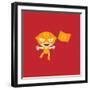 El Fuego Waving A Flag-null-Framed Premium Giclee Print