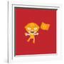 El Fuego Waving A Flag-null-Framed Giclee Print