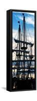 "El Galeon" at Sunset, Authentic Replica of 17th Century Spanish Galleon, Pier 84, New York-Philippe Hugonnard-Framed Stretched Canvas