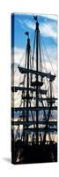 "El Galeon" at Sunset, Authentic Replica of 17th Century Spanish Galleon, Pier 84, New York-Philippe Hugonnard-Stretched Canvas