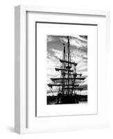 "El Galeon" at Sunset, Authentic Replica of 17th Century Spanish Galleon, Pier 84, New York-Philippe Hugonnard-Framed Art Print