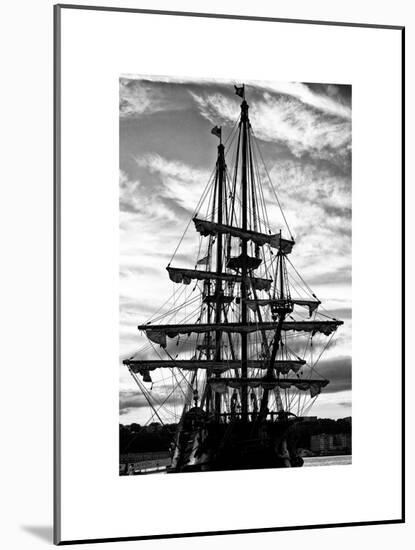 "El Galeon" at Sunset, Authentic Replica of 17th Century Spanish Galleon, Pier 84, New York-Philippe Hugonnard-Mounted Art Print