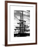 "El Galeon" at Sunset, Authentic Replica of 17th Century Spanish Galleon, Pier 84, New York-Philippe Hugonnard-Framed Art Print