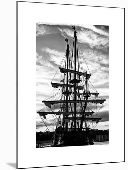 "El Galeon" at Sunset, Authentic Replica of 17th Century Spanish Galleon, Pier 84, New York-Philippe Hugonnard-Mounted Art Print