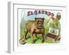 El Gaurdo Brand Cigar Box Label-Lantern Press-Framed Art Print
