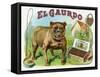 El Gaurdo Brand Cigar Box Label-Lantern Press-Framed Stretched Canvas