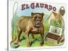 El Gaurdo Brand Cigar Box Label-Lantern Press-Stretched Canvas