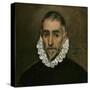 El Greco / 'Aged Nobleman', 1587-1600, Spanish School, Oil on canvas, 46 cm x 43 cm, P00806.-El Greco-Stretched Canvas