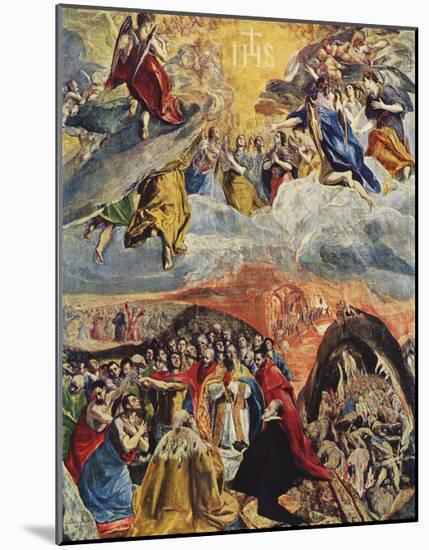 El Greco (Dream of Philip II) Art Poster Print-null-Mounted Poster