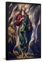 EL GRECO/ SAINT JOHN THE EVANGELIST. Location: PRIVATE COLLECTION, MADRID, SPAIN-Doménikos Theotokópoulo "El Greco"-Framed Poster