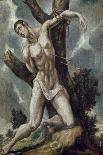 EL GRECO (school). THE PENITENT MAGDALENA - 17TH CENTURY - SPANISH MANNERISM-EL GRECO (SCHOOL OF)-Stretched Canvas