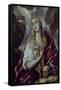 EL GRECO (school). THE PENITENT MAGDALENA - 17TH CENTURY - SPANISH MANNERISM-EL GRECO (SCHOOL OF)-Framed Stretched Canvas