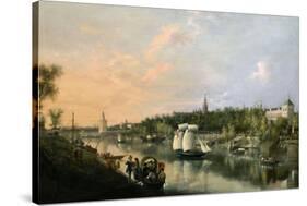 El Guadalquivir a Su Paso Por Sevilla, 1851-Manuel Barron y Carrillo-Stretched Canvas