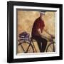 El Hombre De La Bicicleta-Didier Lourenco-Framed Art Print