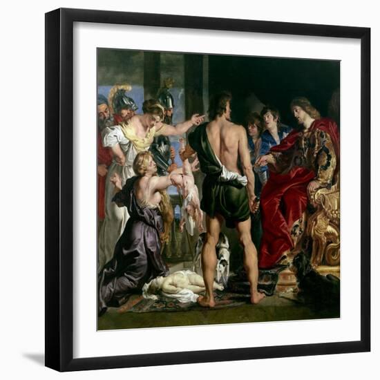 El Juicio De Salomón, 1611-1614-Peter Paul Rubens-Framed Giclee Print