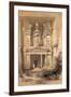 El Kasne (Treasury), Petra, Jordan, 1843 Engraving-David Roberts-Framed Giclee Print