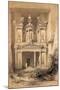 El Kasne (Treasury), Petra, Jordan, 1843 Engraving-David Roberts-Mounted Giclee Print