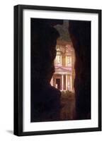 El Khasne, Petra-Frederic Edwin Church-Framed Art Print