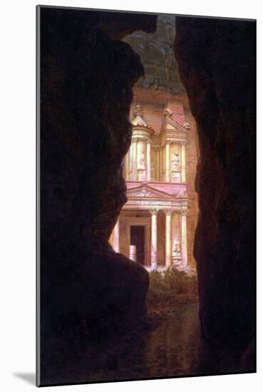 El Khasne, Petra-Frederic Edwin Church-Mounted Art Print