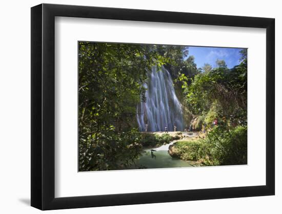 El Limon Waterfall, Eastern Peninsula De Samana, Dominican Republic, West Indies, Caribbean-Jane Sweeney-Framed Photographic Print