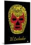 El Luchador Mask Text Poster-null-Mounted Poster