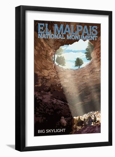 El Malpais National Monument, New Mexico - Big Skylight-Lantern Press-Framed Art Print